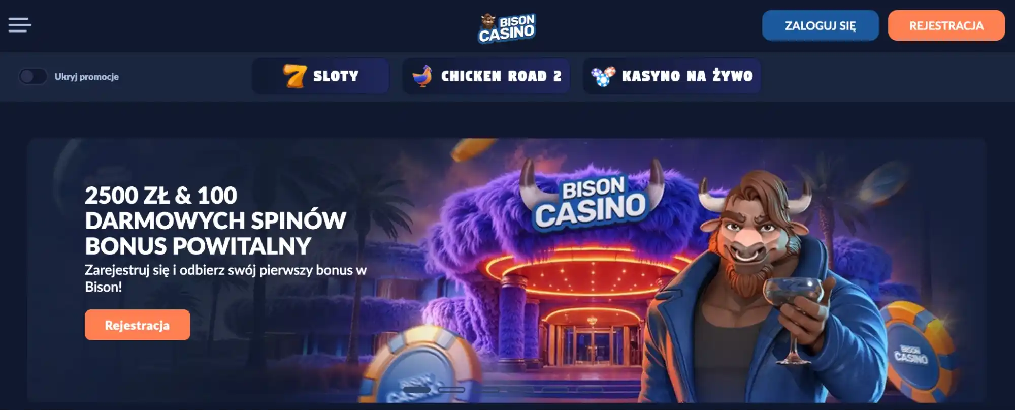 bison casino bonus powitalny
