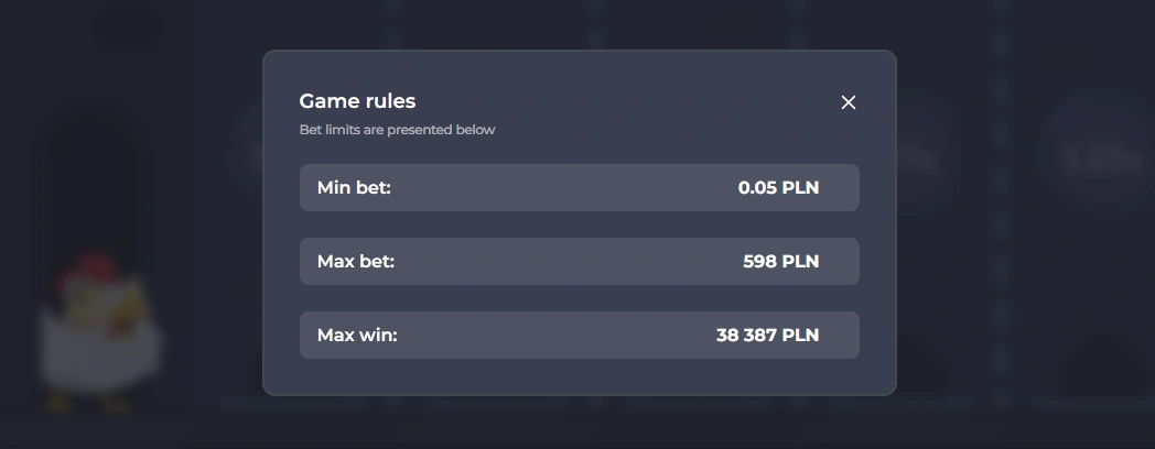 chicken road limity zakladow