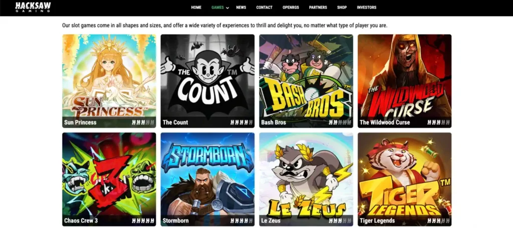 hacksaw gaming gry