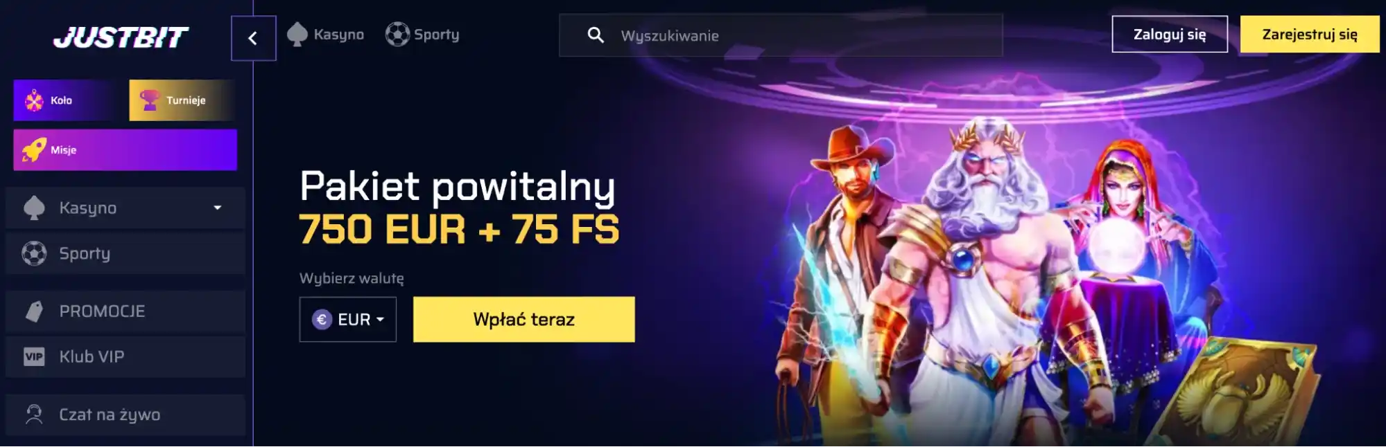 justbit casino bonus powitalny
