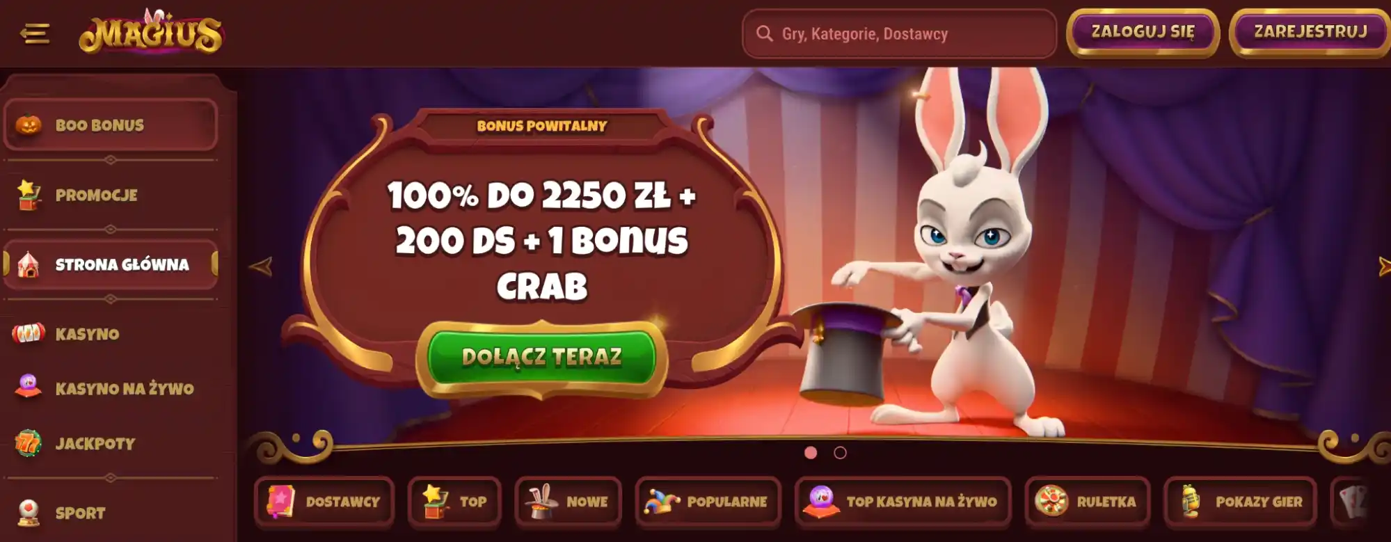 magius casino bonus powitalny