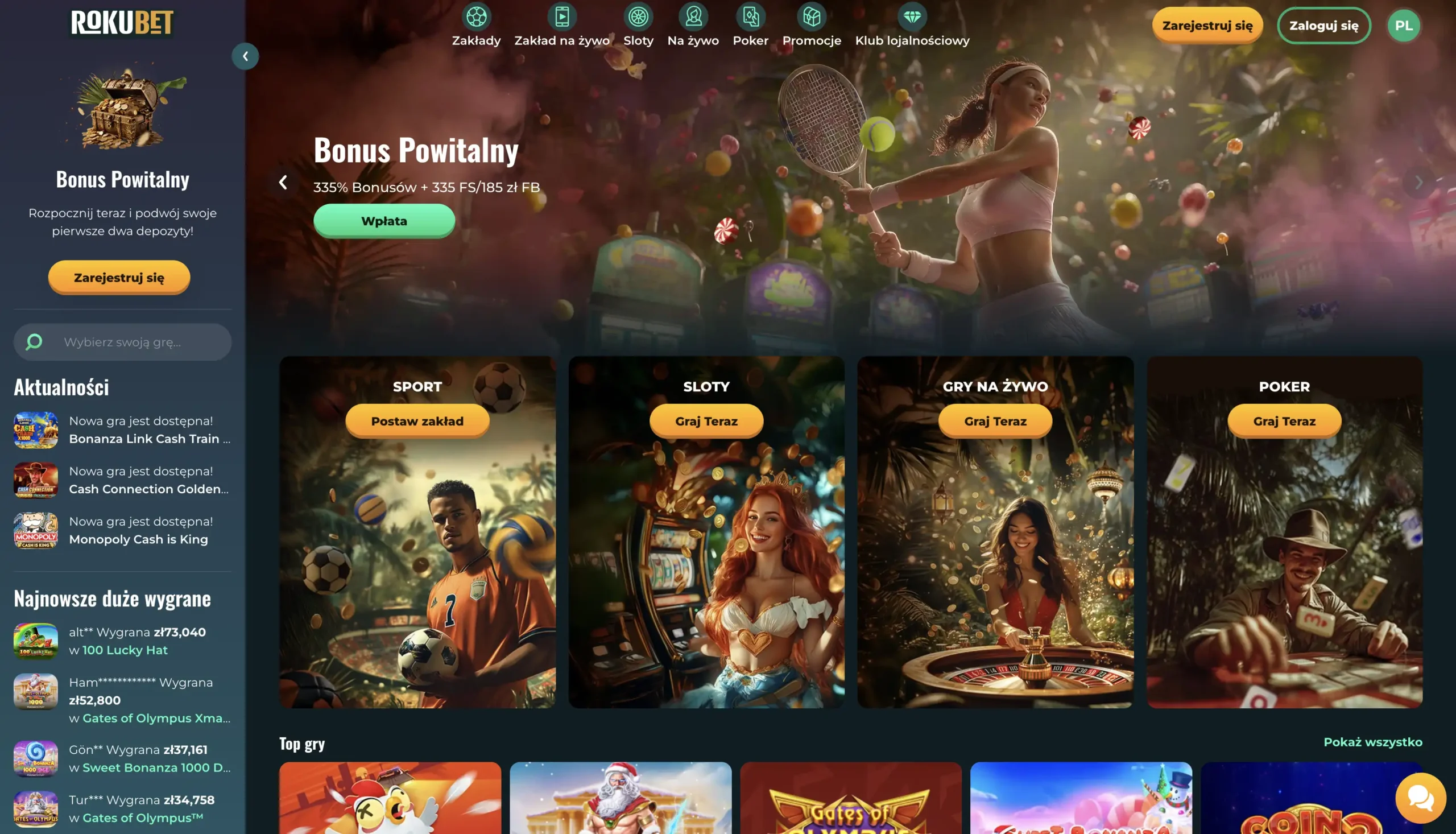 rokubet casino strona