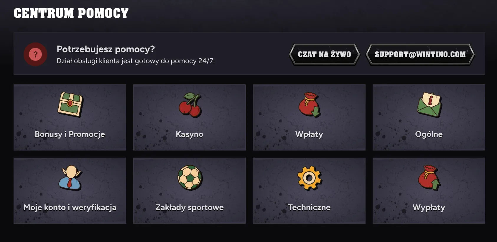 winito casino obsługa klienta