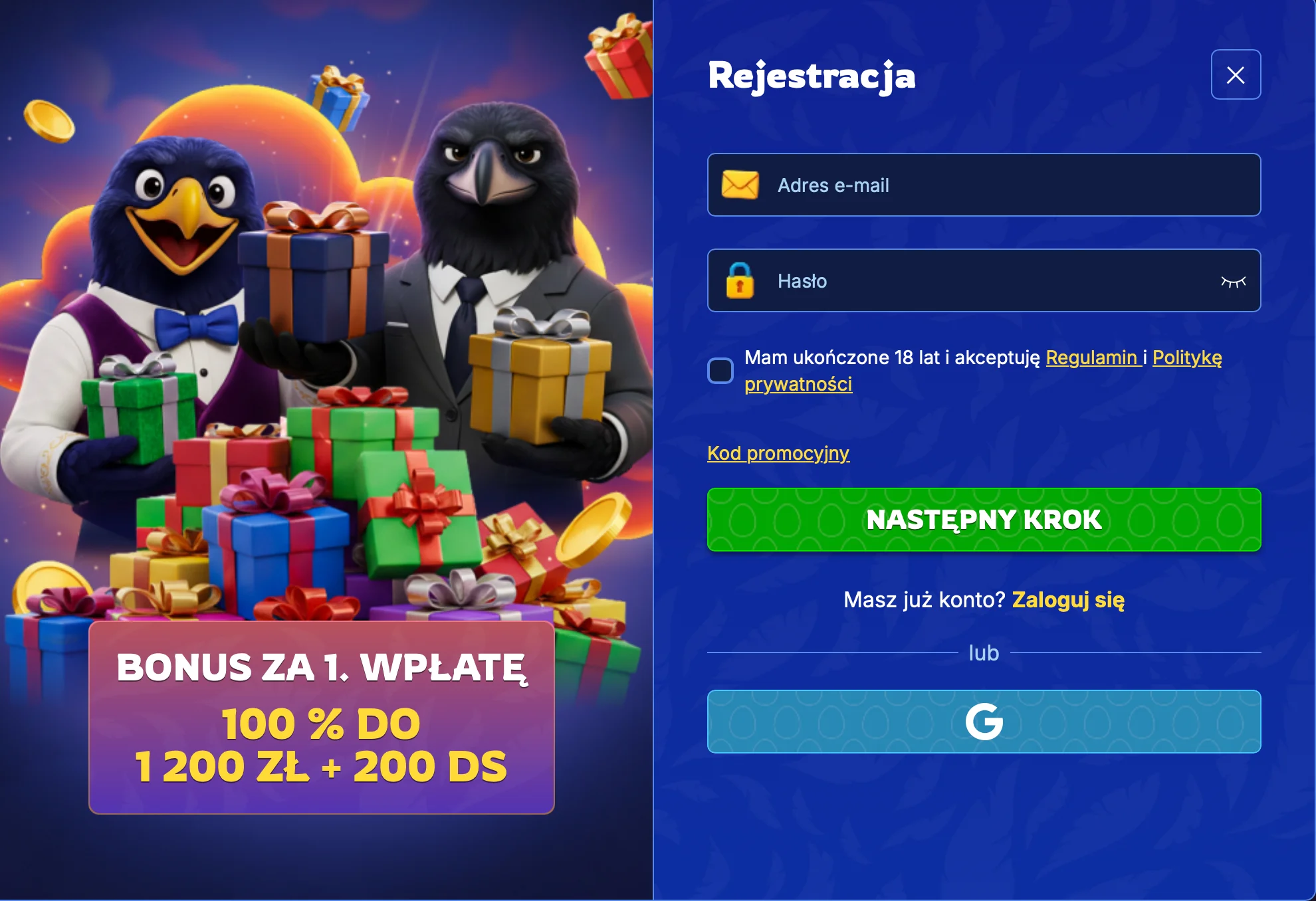 birdspin rejestracja